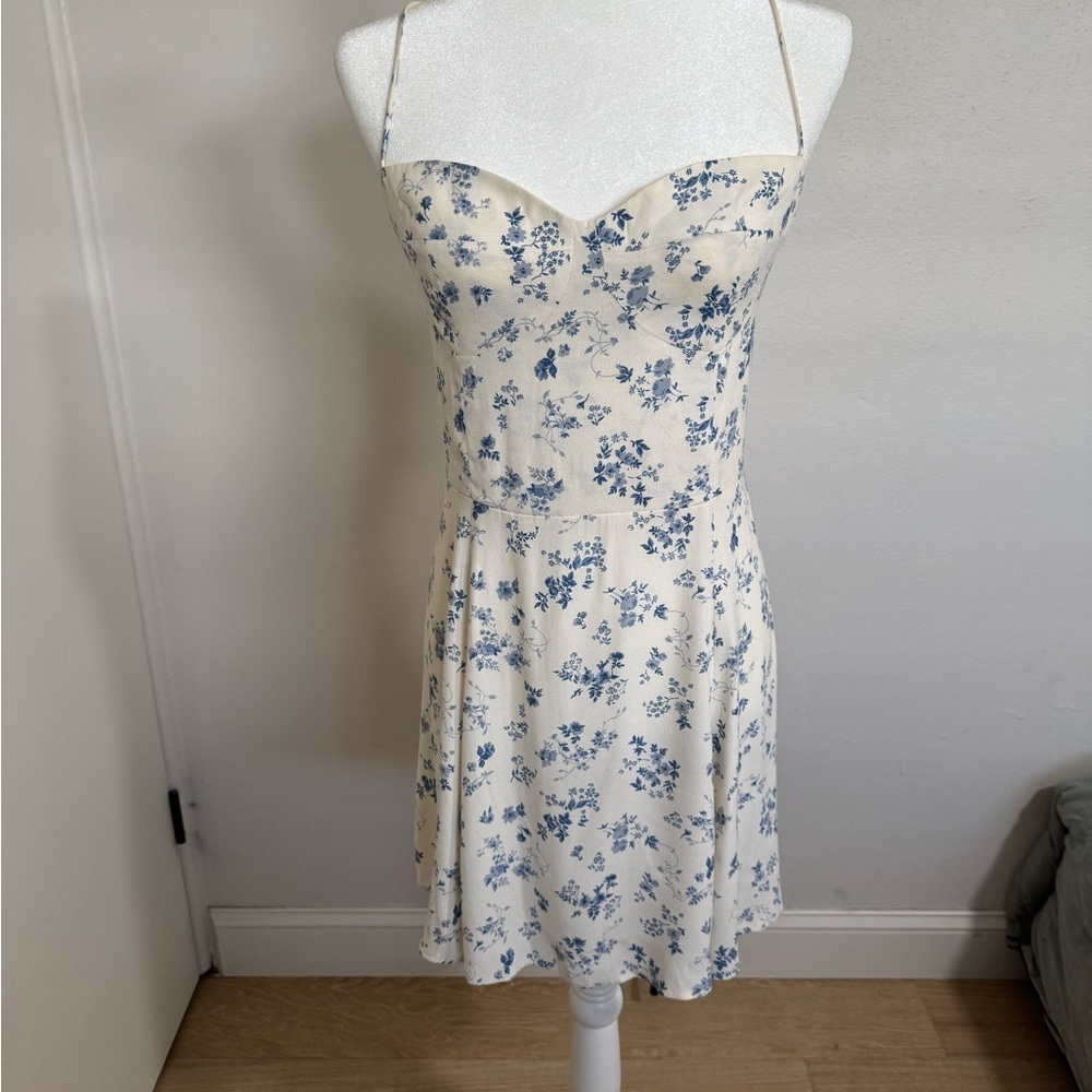 Reformation Blue Floral Mini Dress